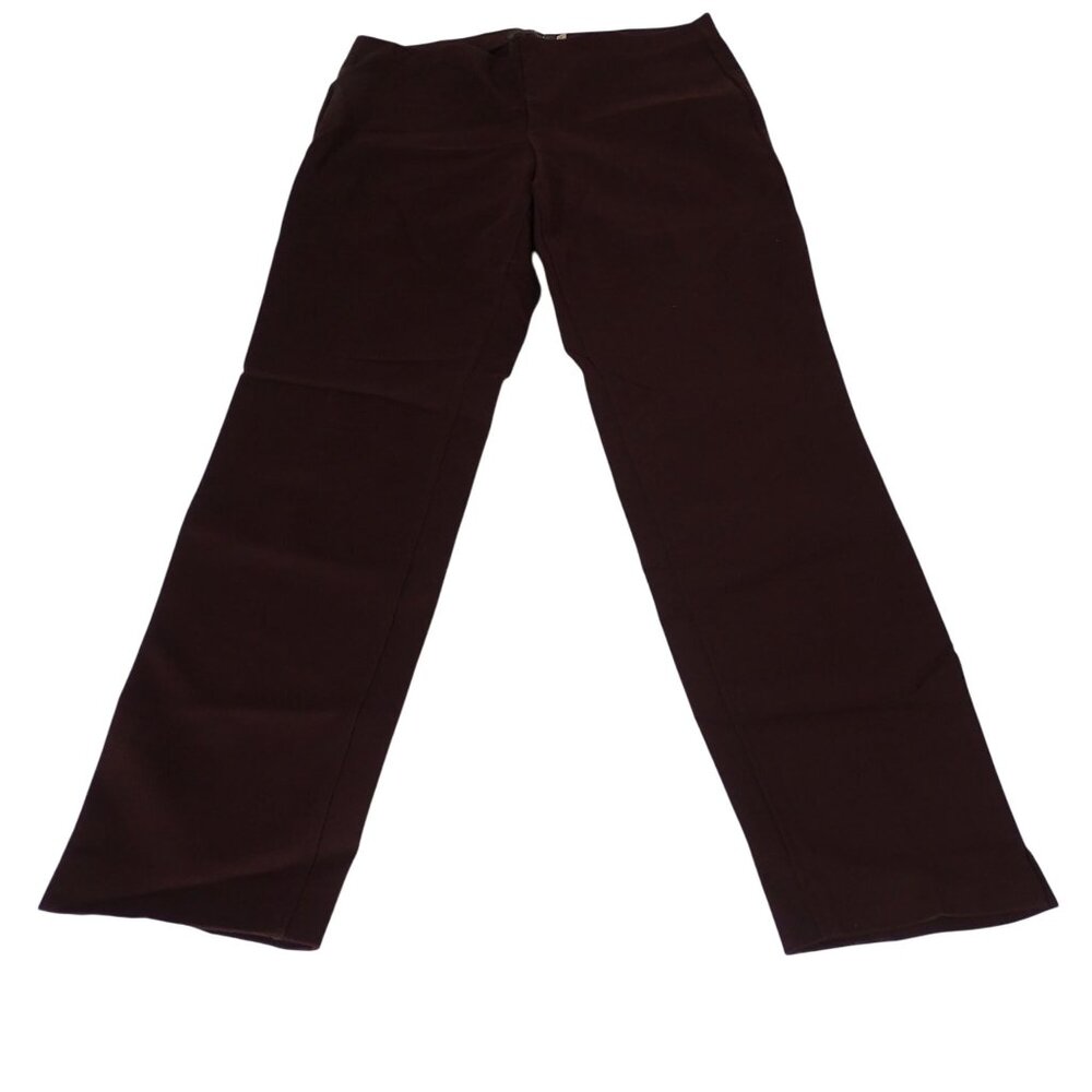Crosby Wine Red Tapered Ankle Pants Women Size 8 NO Pockets Cotton Spandex Blend